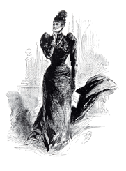 Sketch of Gertrude as an art critic, 1892
